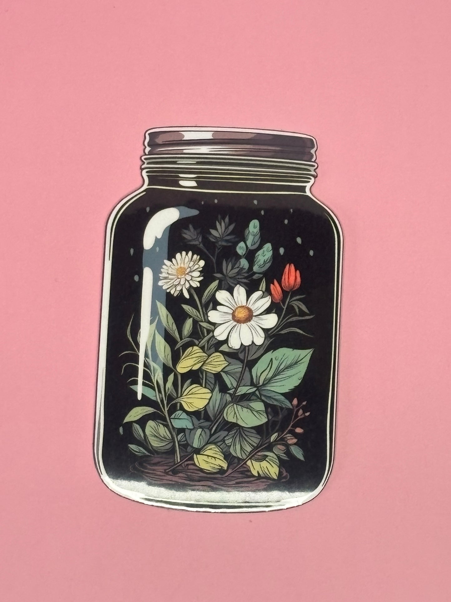 Sticker „Pflanzen im Glas“