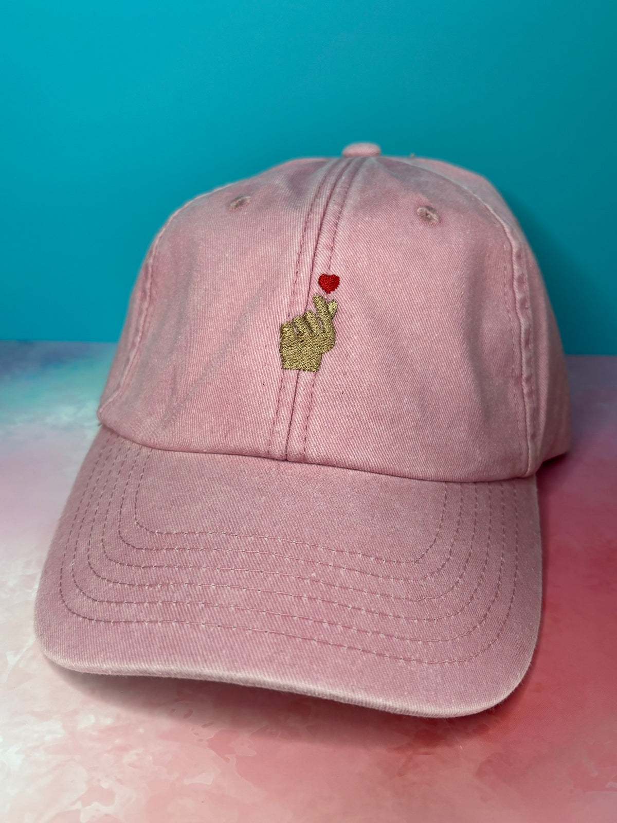 Cap stonewashed „Fingerherz“