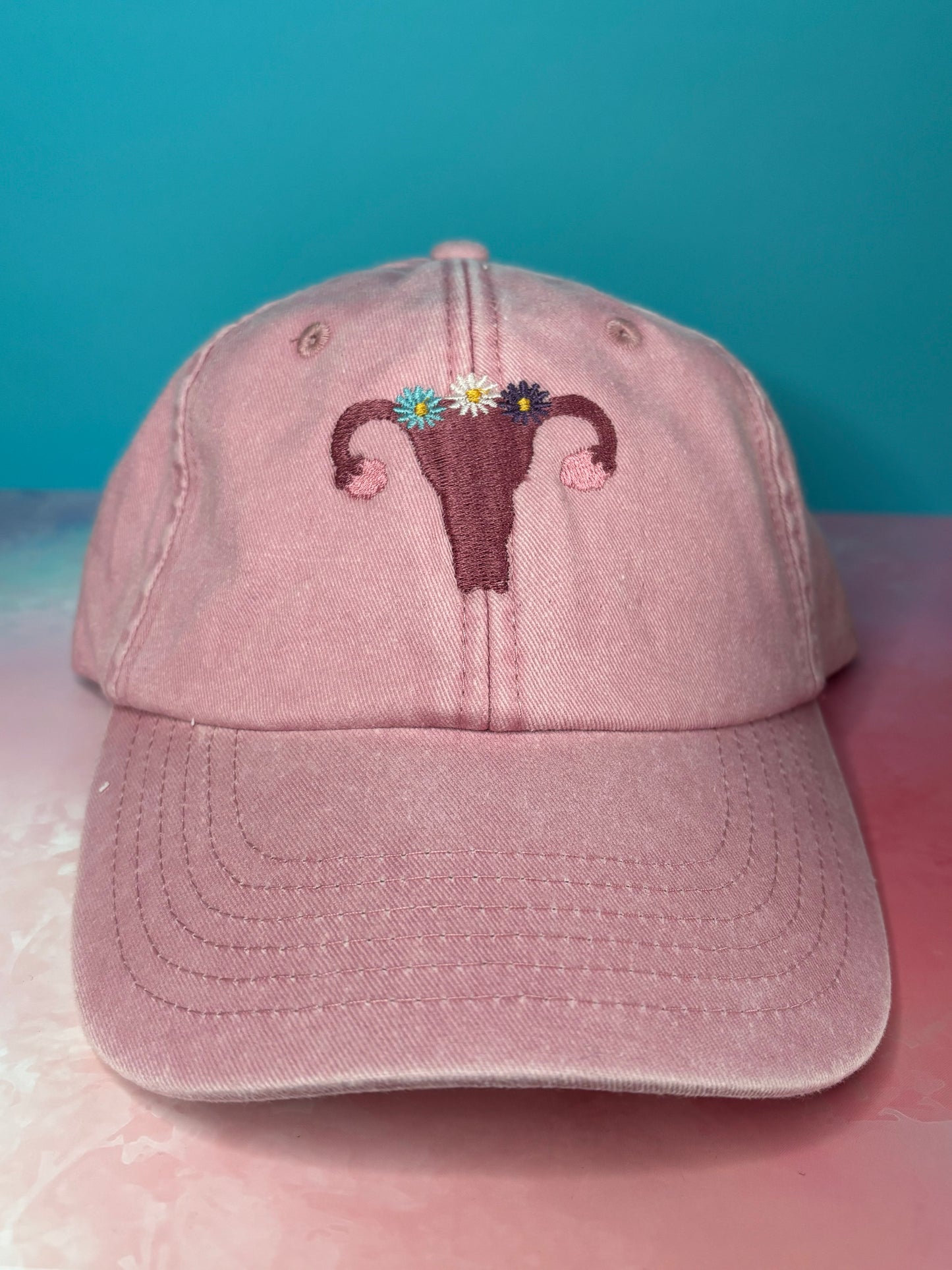 Cap stonewashed „floral Uterus“