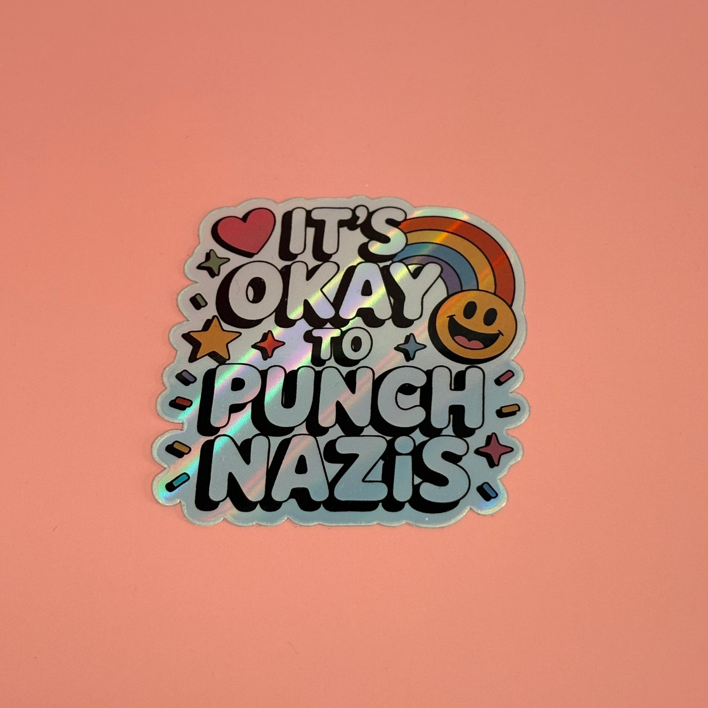 Sticker „it´s okay to punch..“