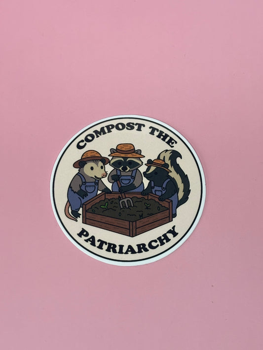 Sticker „Compost the patriarchy“