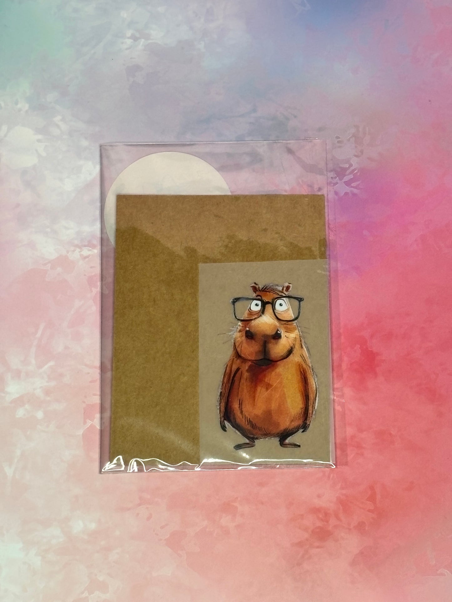 Bügelbild „Nerdy Capybara“