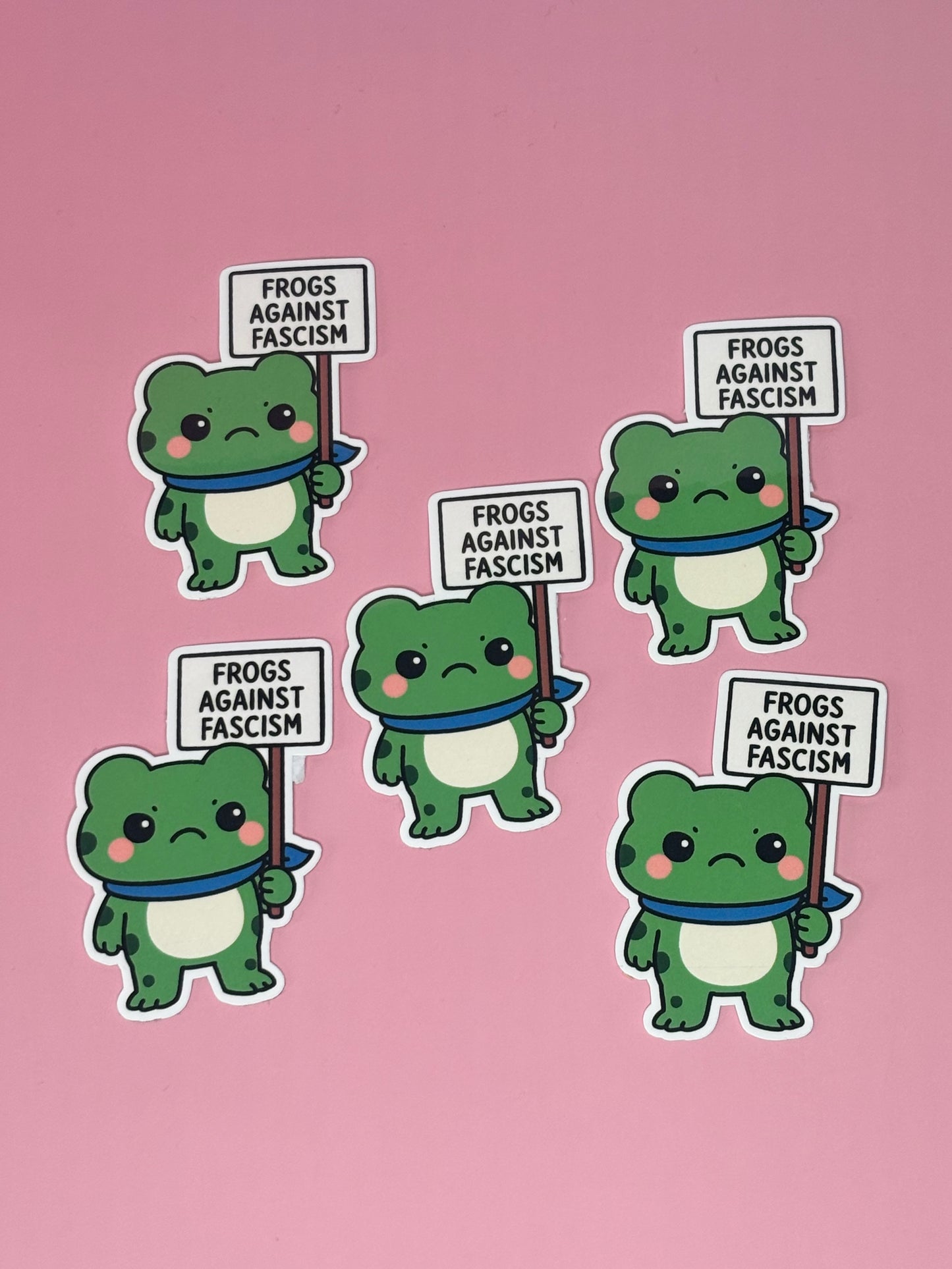 Sticker „Frog against fascism“