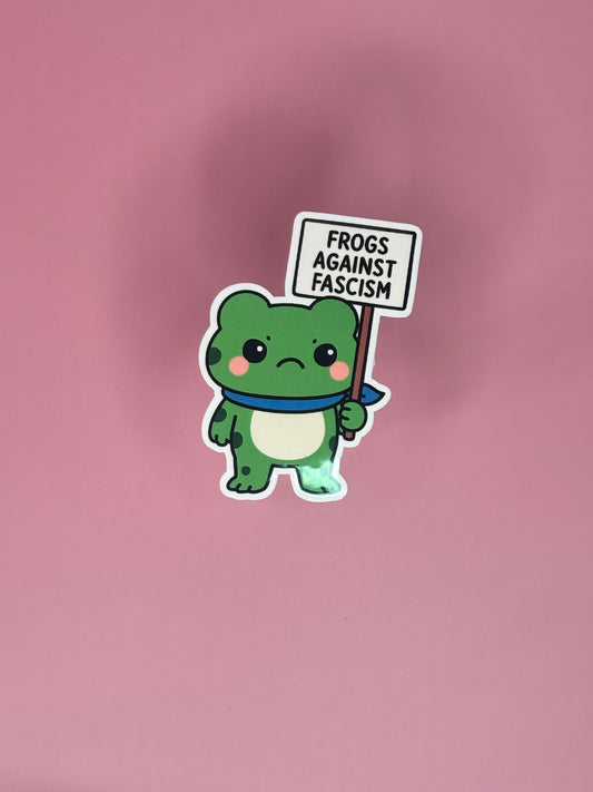Sticker „Frog against fascism“