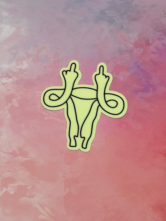 Sticker nachtleuchtend „Uterus“