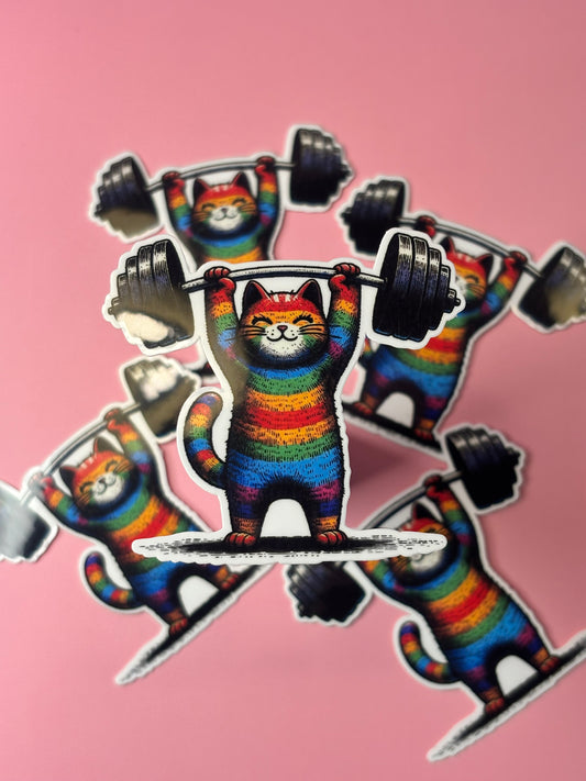 Strong Cat Sticker