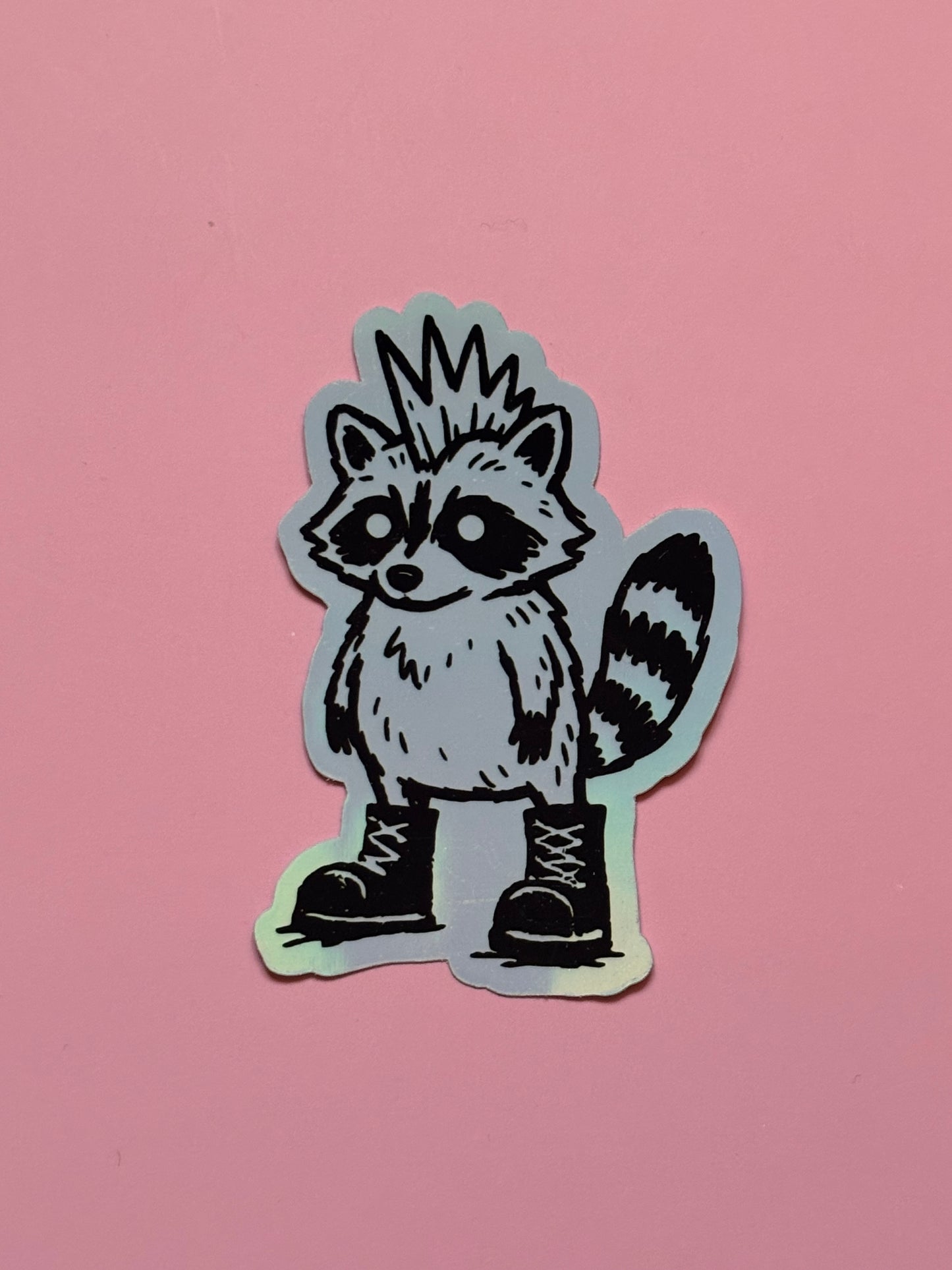 Sticker „ Punk Waschbär“