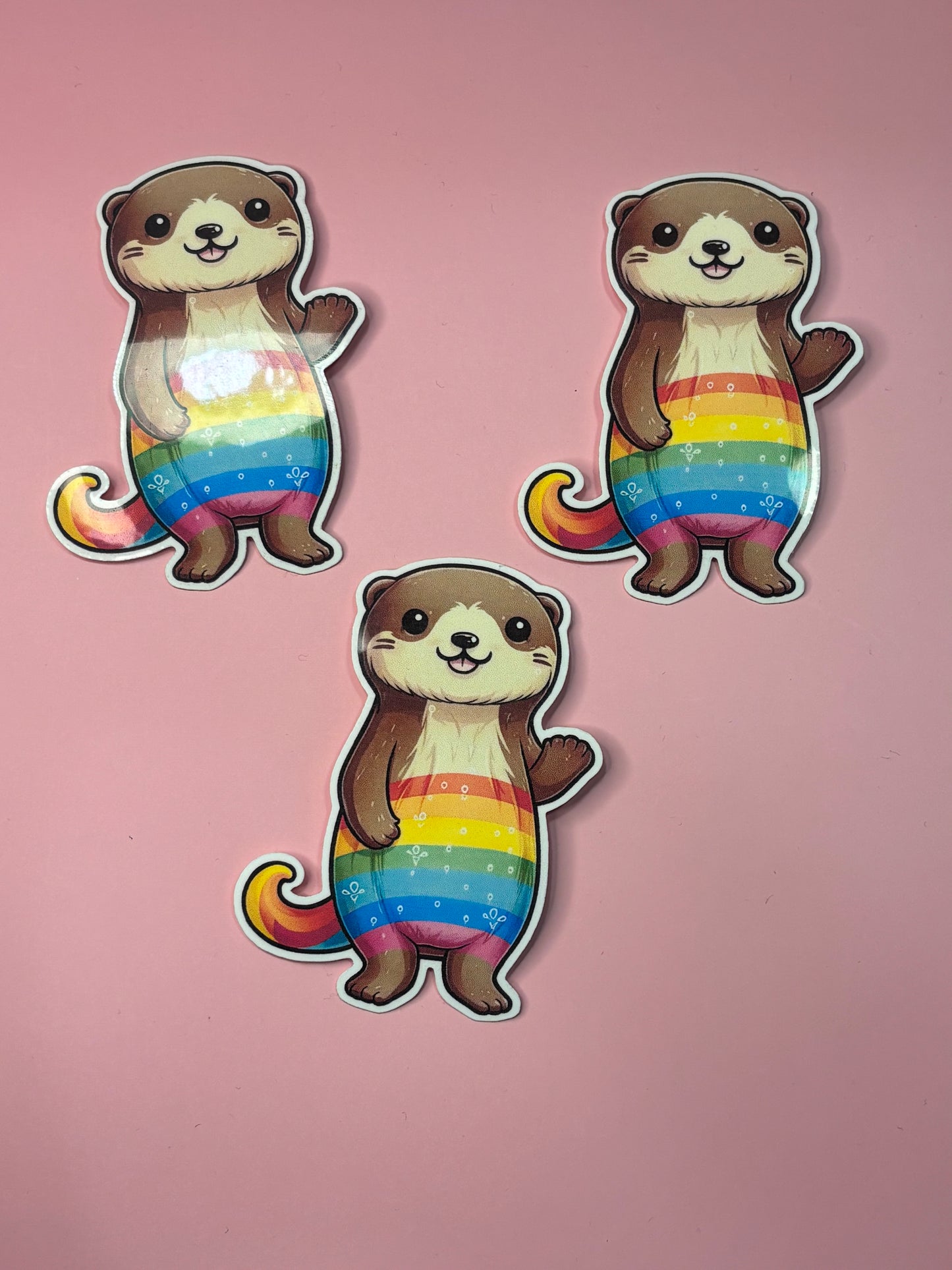 Regenbogen Otter Sticker