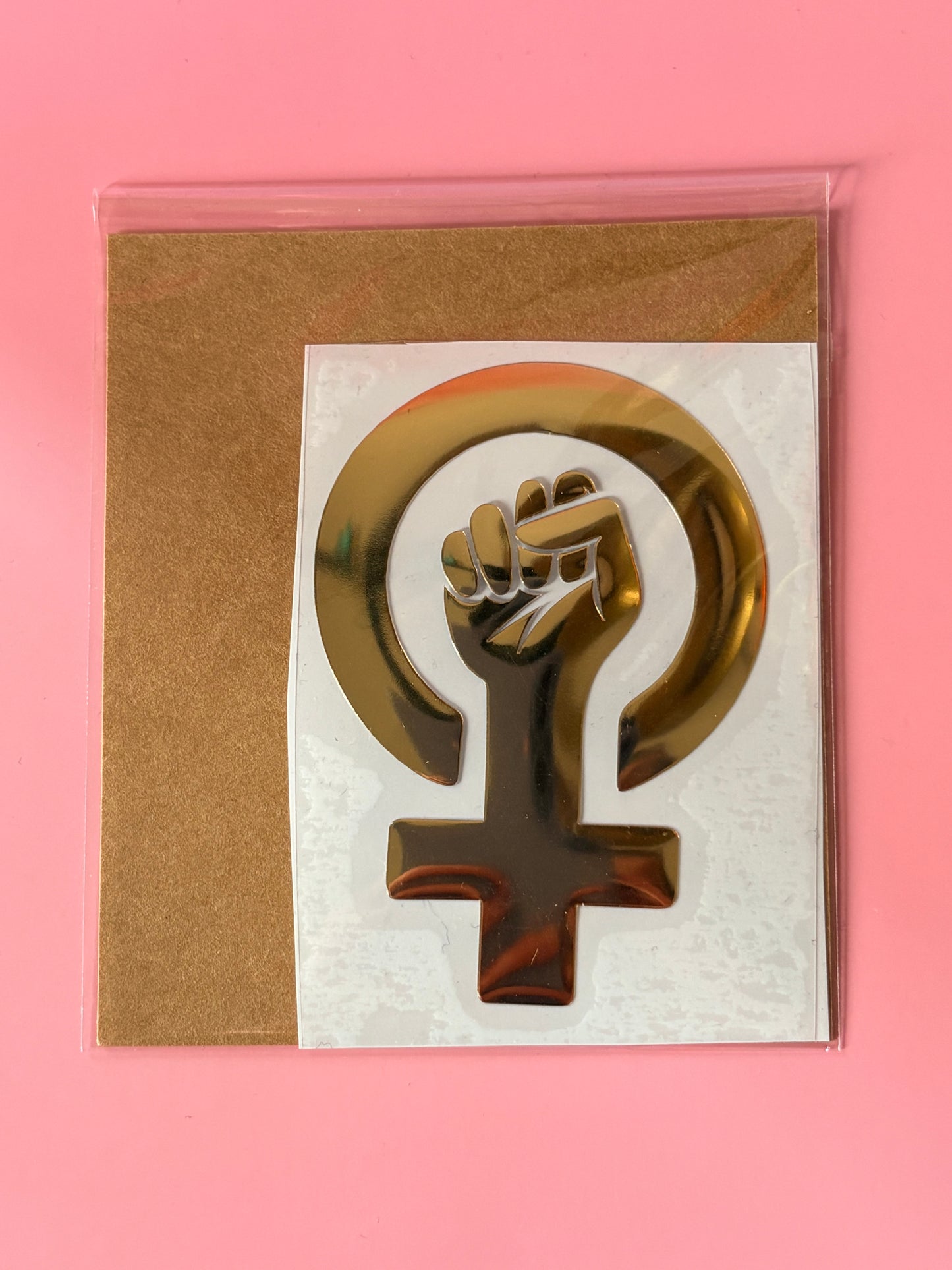 Bügelbild „feministische Faust“