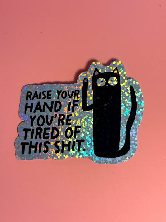 Sticker „raise your hand“
