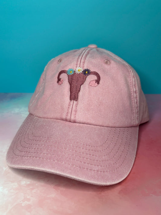 Cap stonewashed „floral Uterus“